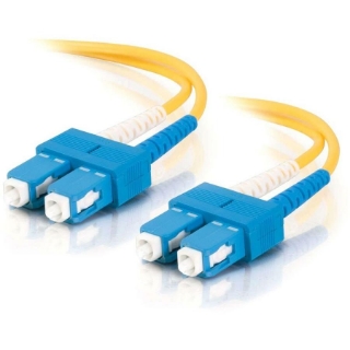 Picture of C2G 5m SC-SC 9/125 OS1 Duplex Singlemode PVC Fiber Optic Cable (USA-Made) - Yellow
