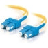 Picture of C2G 5m SC-SC 9/125 OS1 Duplex Singlemode PVC Fiber Optic Cable (USA-Made) - Yellow