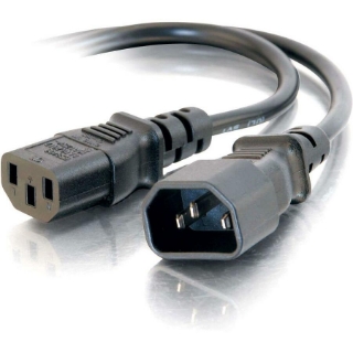 Picture of C2G 8ft 16 AWG 250 Volt Computer Power Extension Cord (IEC320C14 to IEC320C13)