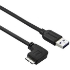 Picture of StarTech.com 2m 6 ft Slim Micro USB 3.0 Cable - M/M - USB 3.0 A to Left-Angle Micro USB - USB 3.1 Gen 1 (5 Gbps)