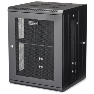 Picture of StarTech.com 15U 19" Wall Mount Network Cabinet - 16" Deep Hinged Locking Flexible IT Data Equipment Rack Vented Switch Enclosure w/Shelf