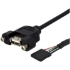 Picture of StarTech.com 3 ft Panel Mount USB Cable - USB A to Motherboard Header Cable F/F