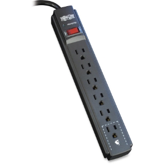 Picture of Tripp Lite Surge Protector Power Strip 120V 6 Outlet 6' Cord 790 Joule Black