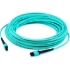 Picture of AddOn 4m MPO (Female) to MPO (Female) 12-Strand Aqua OM4 Straight Fiber OFNR (Riser-Rated) Patch Cable