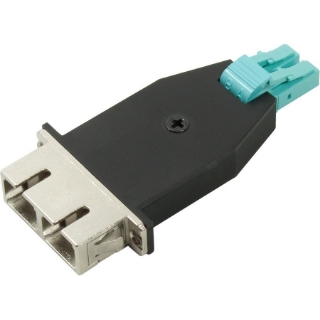 Picture of AddOn LC Male to SC Female MMF Duplex OM3 Fiber Optic Adapter