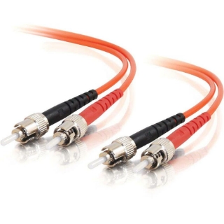 Picture of C2G 7m ST-ST 50/125 OM2 Duplex Multimode Fiber Optic Cable (Plenum-Rated) - Orange