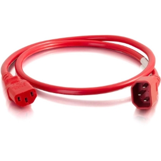 Picture of C2G 8ft 14AWG Power Cord (IEC320C14 to IEC320C13) -Red