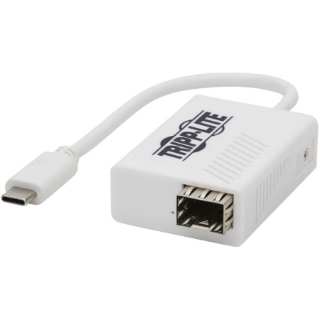Picture of Tripp Lite USB C 3.1 to Fiber Gbe Ethernet Adapter Open SFP Port SMF/MMF LC