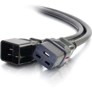 Picture of C2G 6ft Locking C19 to C20 15A 250V Power Cord Black