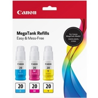 Picture of Canon GI-20 CMY Ink Bottle Value Pack