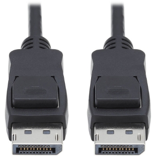 Picture of Tripp Lite DisplayPort 1.4 Cable with Latching Connectors, 8K, M/M, Black, 15 ft.