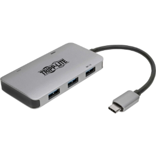 Picture of Tripp Lite USB C Multiport Adapter Converter w/ 3 USB-A Ports, 4K HDMI, PD Charging, Thunderbolt 3 Compatible USB Type C, USB-C