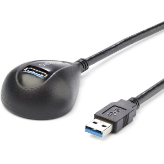 Picture of StarTech.com 5 ft Black Desktop SuperSpeed USB 3.0 Extension Cable - A to A M/F