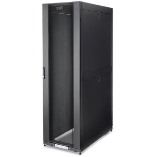Picture of StarTech.com 42U 19" Server Rack Cabinet /4 Post Adjustable Deep 3-35" Mobile Locking Vented IT/Data Network Equipment Enclosure w/Casters