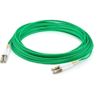 Picture of AddOn 8m LC (Male) to LC (Male) Green OS2 Duplex Fiber OFNR (Riser-Rated) Patch Cable