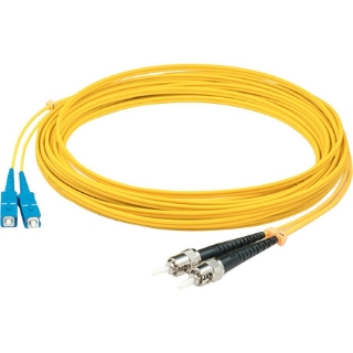 Picture of AddOn 3m SC (Male) to ST (Male) Straight Yellow OS2 Duplex Plenum Fiber Patch Cable
