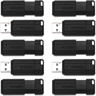 Picture of Verbatim 32GB PinStripe USB Flash Drive - Business 10pk - Black