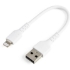 Picture of StarTech.com 6 inch/15cm Durable White USB-A to Lightning Cable, Rugged Heavy Duty Charging/Sync Cable for Apple iPhone/iPad MFi Certified