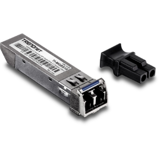 Picture of TRENDnet SFP to RJ45 Industrial Single-Mode LC Module (10km); TI-MGBS10; 1000Base-LX Industrial SFP; Compliant with IEEE 802.3z Gigabit Ethernet; Data Rates of up to 1.25Gbps; Lifetime Protection