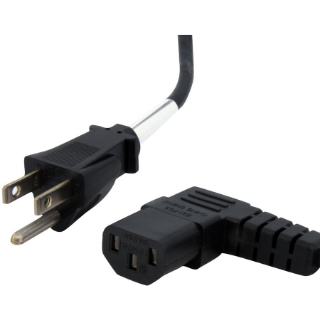 Picture of StarTech.com 6ft (2m) Computer Power Cord, NEMA 5-15P to Right Angle C13, 10A 125V, 18AWG, Replacement AC Power Cord, Monitor Power Cable