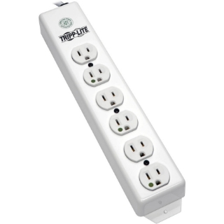 Picture of Tripp Lite Safe-IT Power Strip Hospital Medical Antimicrobial 120V 5-15R-HG 6 Outlet 15' Cord Metal