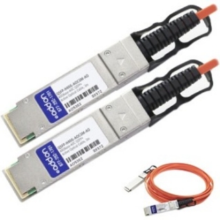 Picture of AddOn Cisco QSFP-H40G-AOC3M Compatible TAA Compliant 40GBase-AOC QSFP+ to QSFP+ Direct Attach Cable (850nm, MMF, 3m)