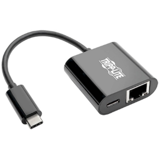Picture of Tripp Lite USB C to Gigabit Ethernet Adapter USB Type C to Gbe PD Charging, USB Type C, USB-C, USB Type-C