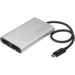 Picture of StarTech.com Thunderbolt 3 to Dual DisplayPort Adapter - Thunderbolt to 2x DP Converter - 4K 60Hz - Windows only Compatible