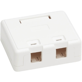 Picture of Tripp Lite Surface-Mount Box for Keystone Jacks - 2 Ports, White