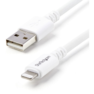Picture of StarTech.com 3m (10ft) Long White Apple&reg; 8-pin Lightning Connector to USB Cable for iPhone / iPod / iPad