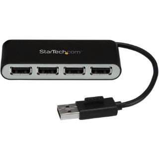 Picture of StarTech.com 4 Port USB Hub - 4 x USB 2.0 port - Bus Powered - USB Adapter - USB Splitter - Multi Port USB Hub - USB 2.0 Hub
