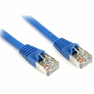 Picture of StarTech.com 3 ft Cat5e Blue Snagless Shielded RJ45 F/UTP Cat 5e Patch Cable - 3ft Patch Cord