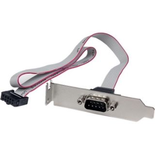 Picture of StarTech.com 1 Port 16in DB9 Serial Port Bracket to 10 Pin Header - Low Profile