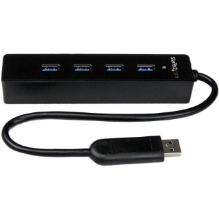 Picture of StarTech.com 4 Port Portable SuperSpeed USB 3.0 Hub with Built-in Cable