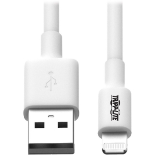 Picture of Tripp Lite 10ft Lightning USB/Sync Charge Cable for Apple Iphone / Ipad White 10'