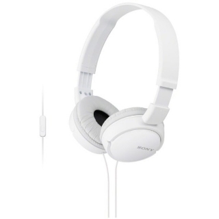 Picture of Sony ZX On-Ear Monitor Headphones, White, MDRZX110AP/W