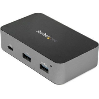 Picture of StarTech.com 3 Port USB C 3.1 Gen 2 Hub with Ethernet Adapter - 10Gbps USB Type C to 2x USB-A 1x USB-C - Powered Hub w/ Fast Charging
