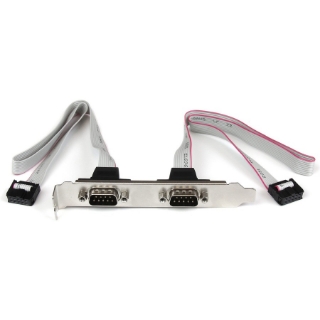 Picture of StarTech.com 2 Port 16in DB9 Serial Port Bracket to 10 Pin Header