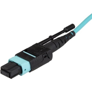 Picture of StarTech.com 2m 6 ft MPO / MTP Fiber Optic Cable - Plenum-Rated MTP to MTP Cable - OM3, 40G MPO Cable - Push/Pull-Tab - MPO MTP Cable