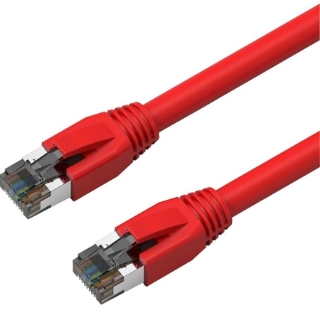 Picture of Axiom 5FT CAT8 2000mhz S/FTP Shielded Patch Cable Snagless Boot (Red)