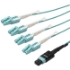 Picture of StarTech.com 3m 10 ft MPO / MTP to LC Breakout Cable - Plenum Rated Fiber Optic Cable - OM3 Multimode, 40Gb - Push/Pull-Tab - Aqua Fiber Patch Cable