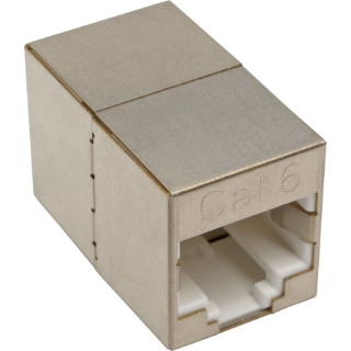 Picture of Tripp Lite Cat6 Straight-Through Modular Shielded Compact In-Line Coupler (RJ45 F/F), TAA