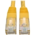 Picture of Tripp Lite 2ft Cat6 Gigabit Molded Patch Cable RJ45 M/M 550MHz 24AWG Yellow 2'