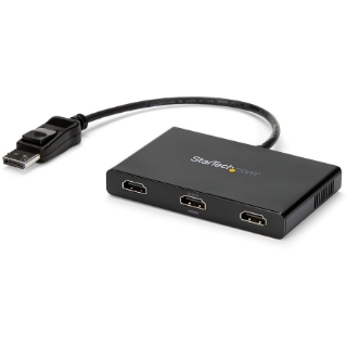 Picture of StarTech.com 3-Port Multi Monitor Adapter, DisplayPort to 3x HDMI MST Hub, Triple 1080p, Video Splitter for Extended Desktop Mode, Windows