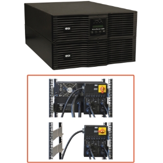 Picture of Tripp Lite UPS Smart Online 8000VA 7200W Rackmount 8kVA 200V-240V USB DB9 Manual Bypass Hot Swap 50A Plug 6URM