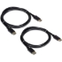 Picture of TRENDnet 6 Foot DisplayPort 1.2 Cable, 2-Pack, Includes 2 x DisplayPort 1.2 Cables, Supports up to 2560 x 1440 @ 144Hz, Black, TK-DP06/2