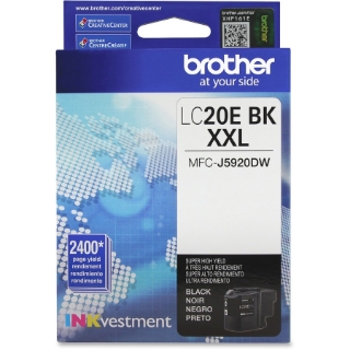 Picture of Brother Genuine LC20EBK INKvestment Super High Yield Black Ink Cartridge