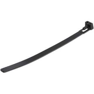 Picture of StarTech.com 6"(15cm) Reusable Cable Ties, 1-3/8"(35mm) Dia. 50lb(22Kg) Tensile Strength, Nylon, In/Outdoor, UL Listed, 100 Pack, Black