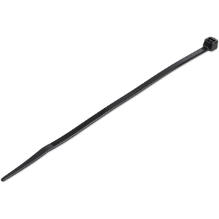 Picture of StarTech.com 6"(15cm) Cable Ties, 1-3/8"(39mm) Dia, 40lb(18kg) Tensile Strength, Nylon Self Locking Zip Ties, UL Listed, 100 Pack, Black