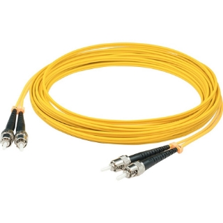 Picture of AddOn 3m ST (Male) to ST (Male) Straight Yellow OS2 Duplex Plenum Fiber Patch Cable